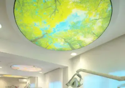 Stretch ceiling in private dental clinic
